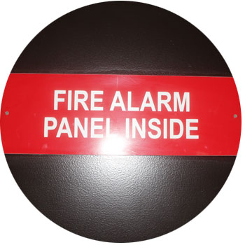 Fire alarm panel inside