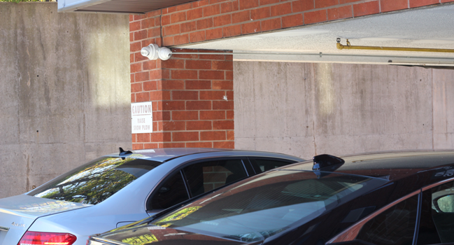 Turret parking lot security cameras expertly placed for maximum security coverage