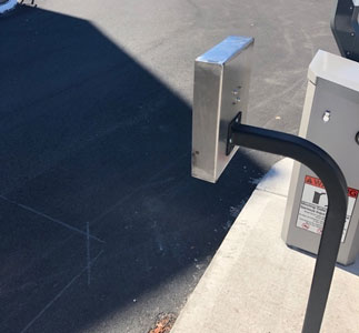 Access control at a parking lot entrance