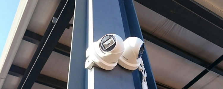 IP turret cameras to protect auto dealerships from unwanted activity.