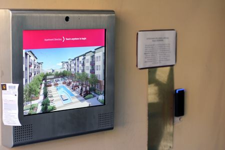 A commercial intercom system for business works with access control system.