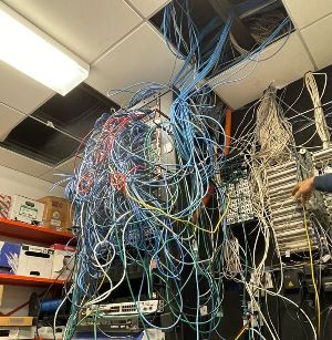 Messsy point-to-point cabling, but it should never look this bad.