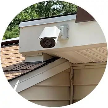 Outdoor analog bullet camera in weatherproof housing