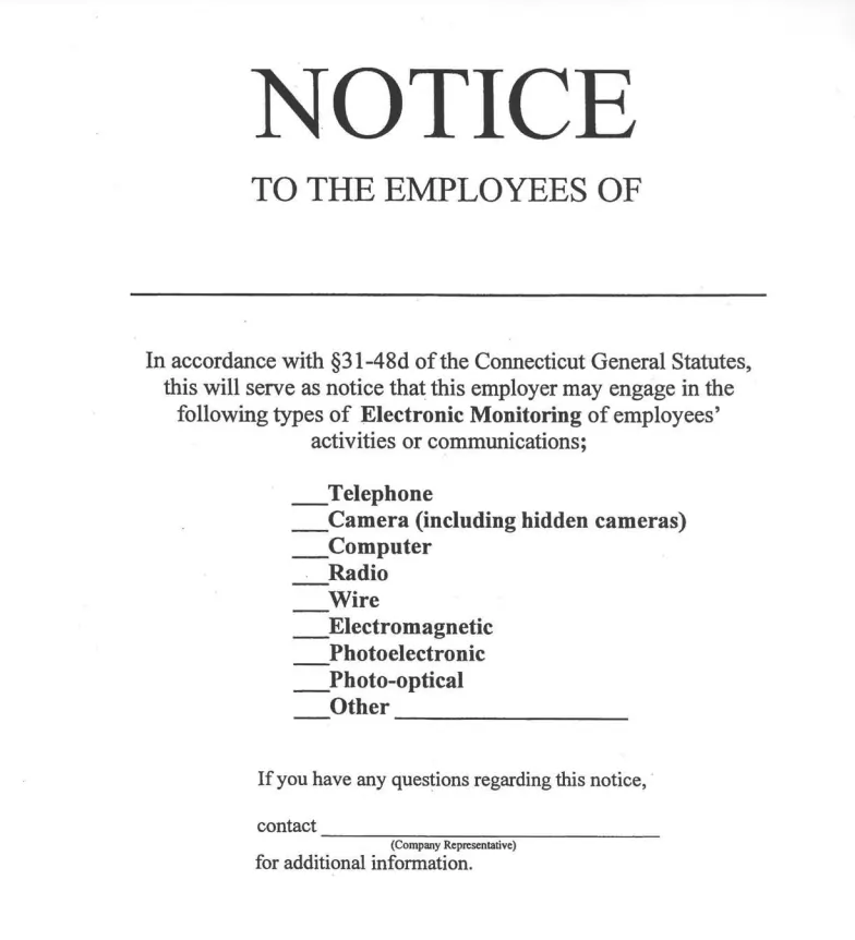 Notice of the Employees