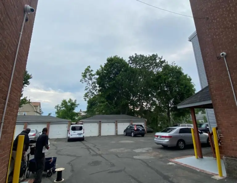 multifamily parking lot monitored with turret parking lot security cameras